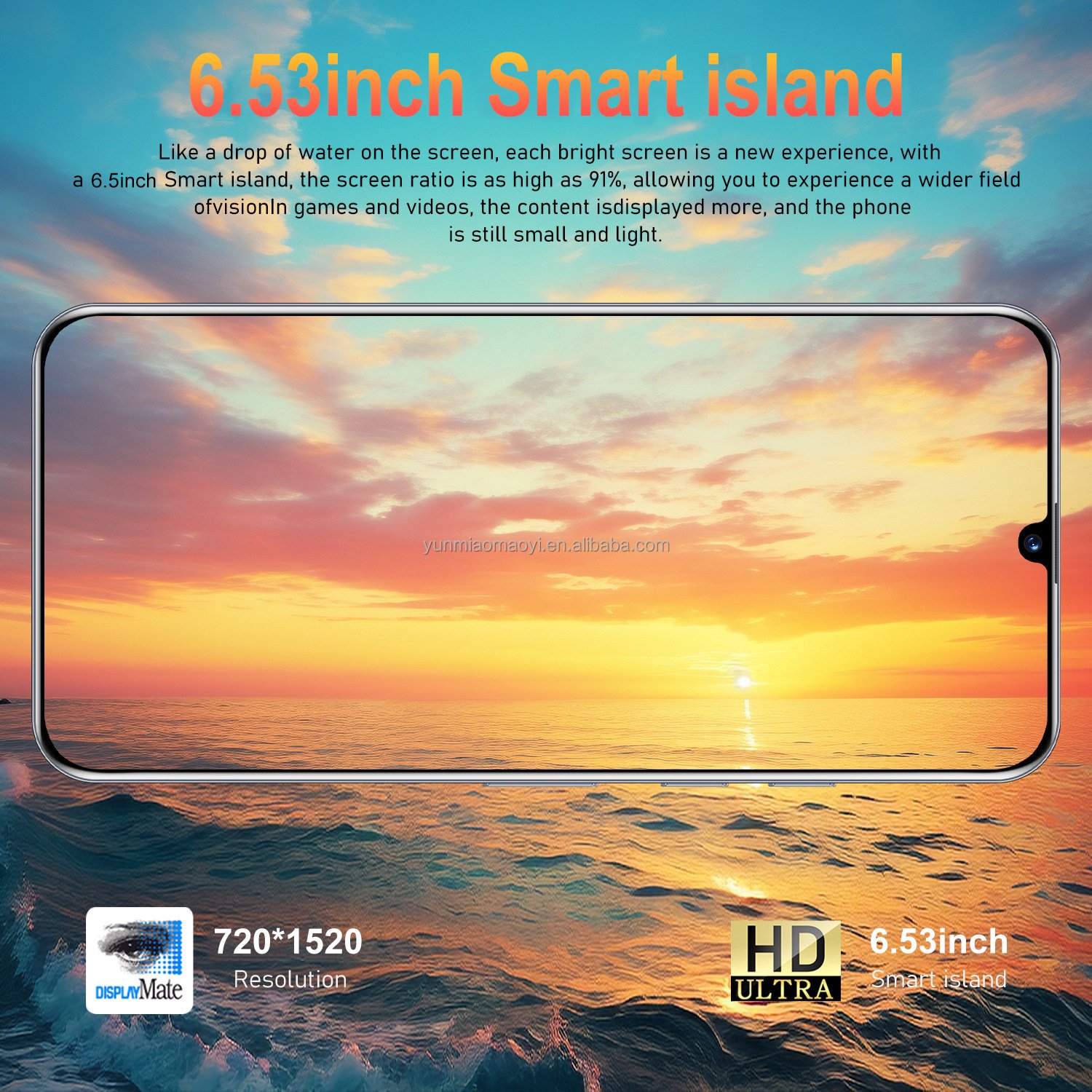 Wholesale S23 Ultra Cheap Mobile Phones, 1GB+16GB 6.53 inch Screen Face Identification Android 8.1 2G&3G Smartphone